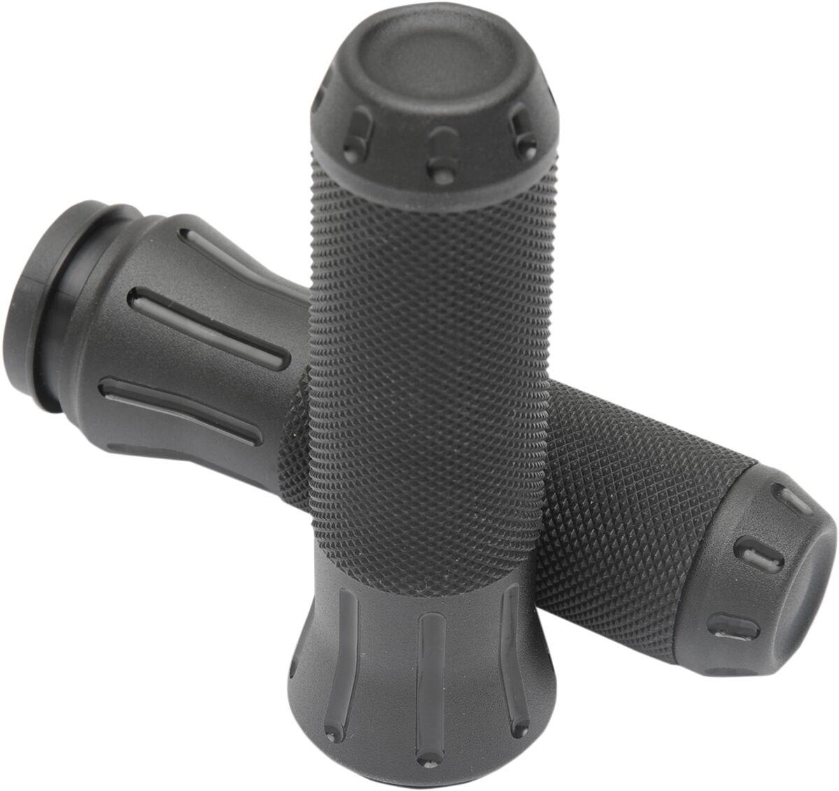 354132 - Drag Specialties Custom Grips For Harley Davidson FLHR 1584 2008 - Black/Shot Peened