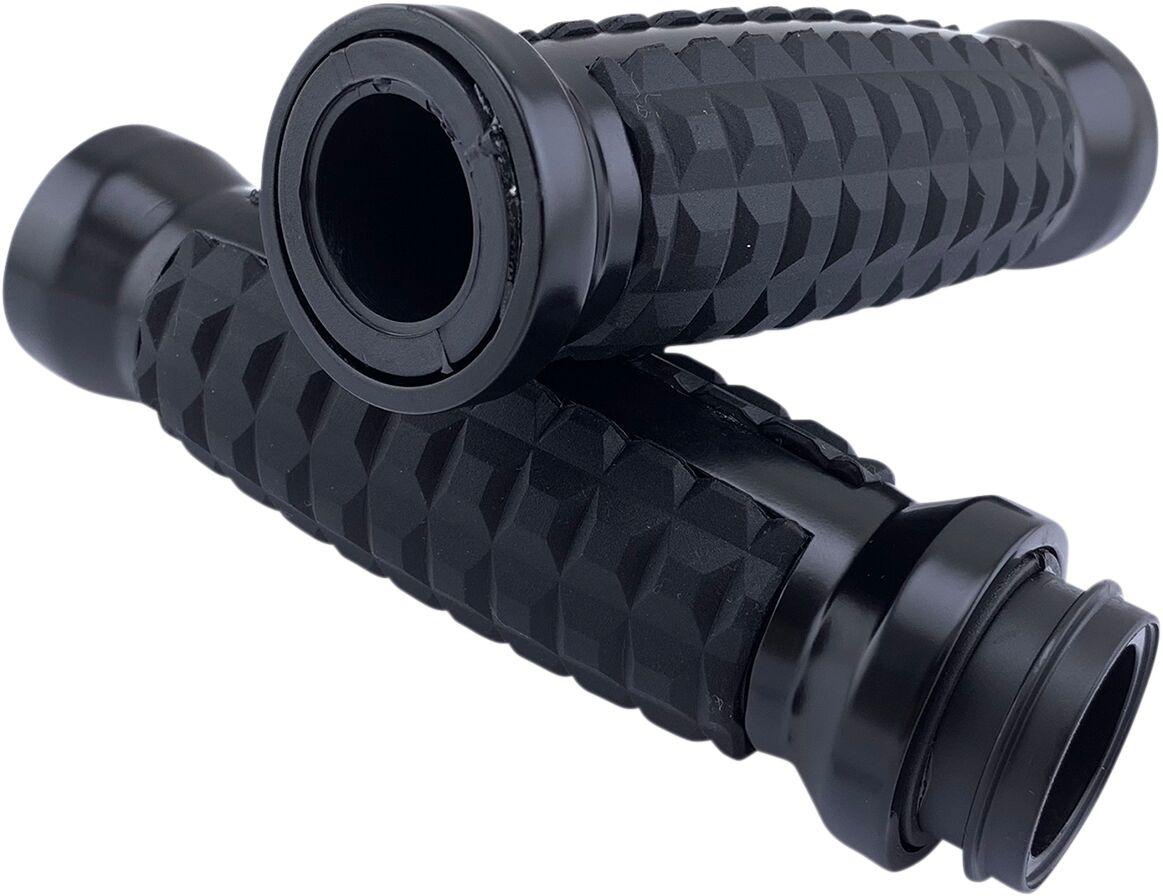 H17-05C6MBT - Drag Specialties Grenade Grips For Harley Davidson FLDE 1750 2018-2020 - Black