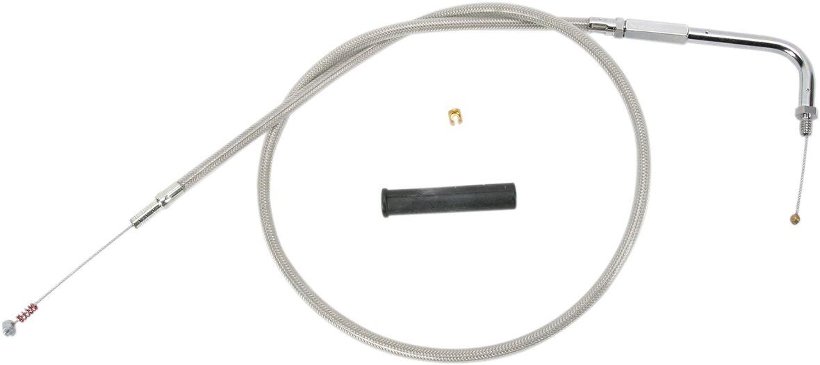 5341900B - Drag Specialties Stainless Steel Braided Idle Cable For Harley Davidson FXDB 1584 2007-2013 80.5 cm (31-3/4") - Silver/Unfinished