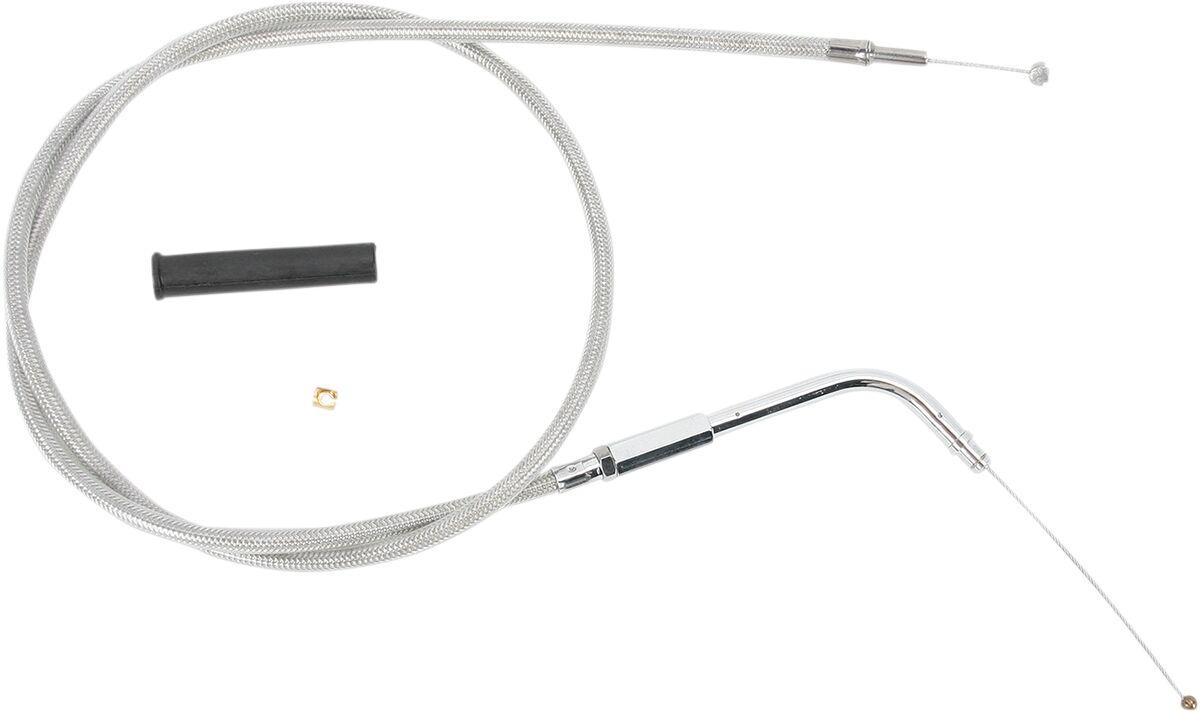 5342106B - Drag Specialties Braided Idle Cable For Harley Davidson FLD 1690 2012-2013 115.5 cm (45-1/2") - Silver/Unfinished
