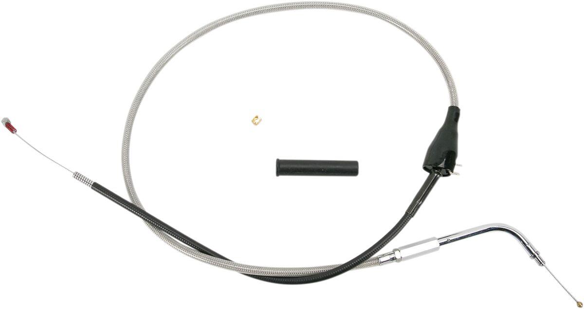 5343200B - Drag Specialties Braided Idle Cable For Harley Davidson FLHRSEI 1550 2002 112 cm (44") - Silver/Unfinished