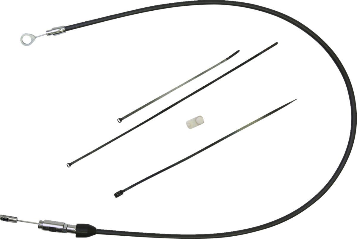 4323410HE - Drag Specialties Quick Connect Clutch Cable For Harley Davidson FLDE 1750 2018-2020 - Black/Chrome