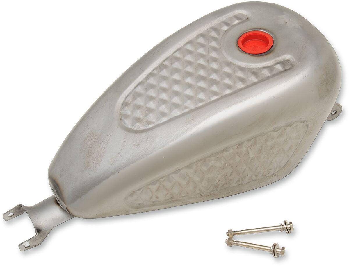 63585D - Drag Specialties Diamond Gas Tank For Harley Davidson XL 1200 C 2007-2020 - Raw