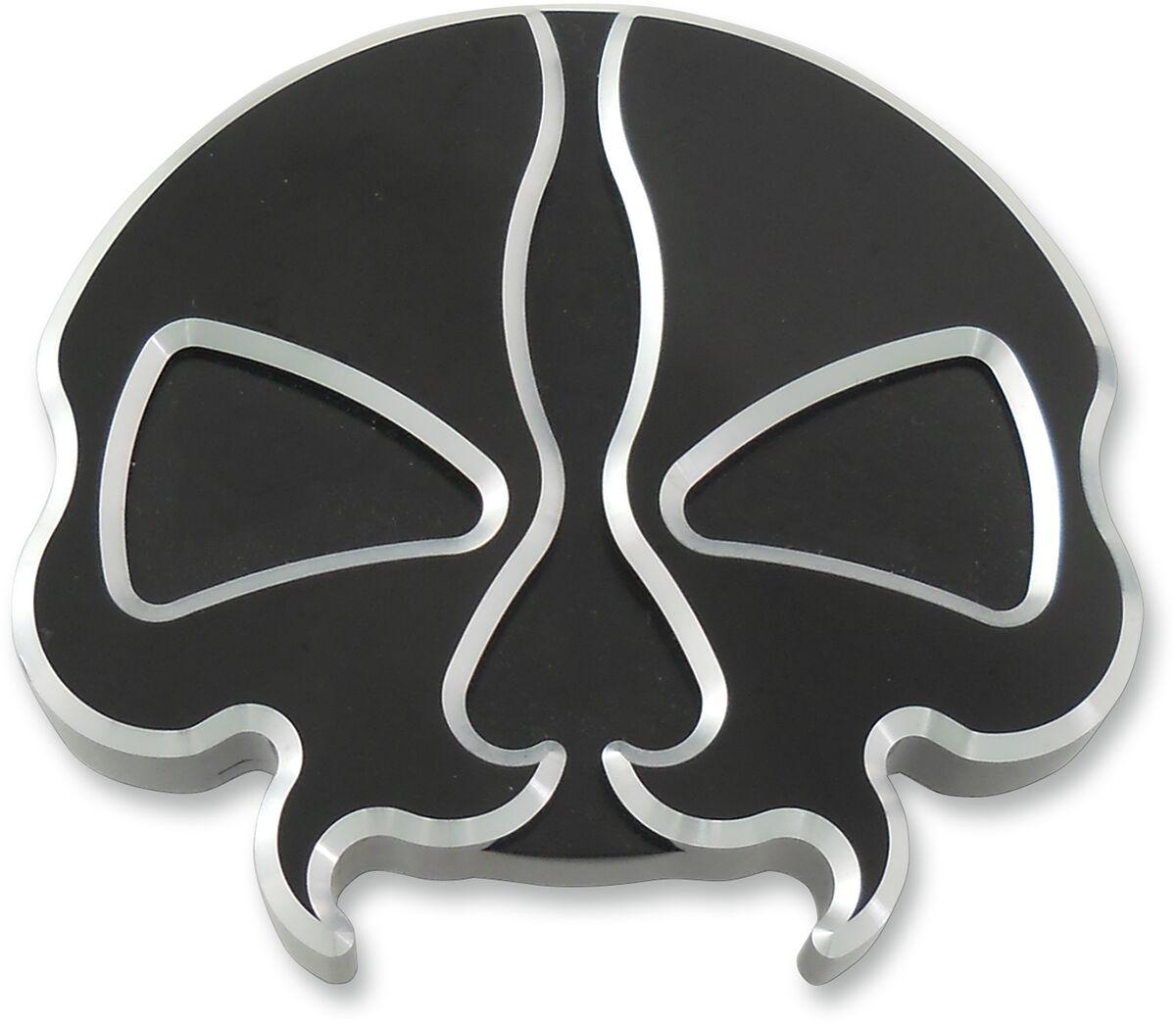 78048B - Drag Specialties Split Skull Fuel Cap For Harley Davidson FLHR 1340 1996-1998 - Black