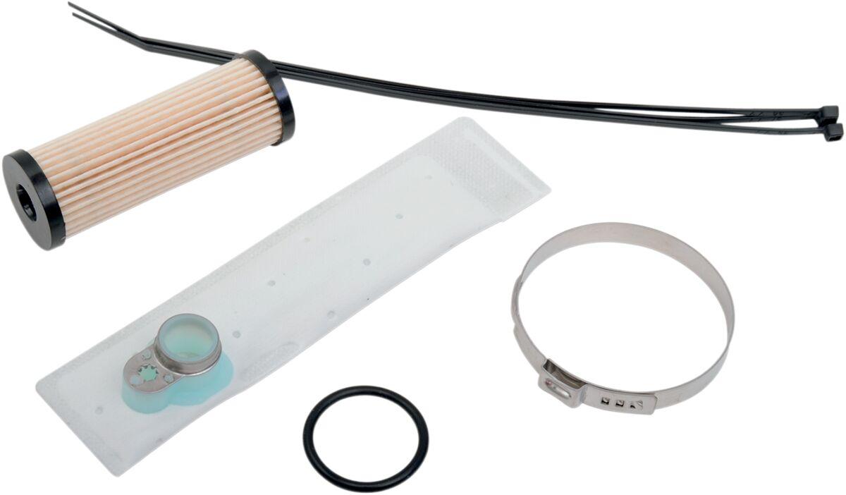 T03-0079 - Drag Specialties Fuel Filter Kit For Harley Davidson XL 1200 C 2007-2020 - Black/White