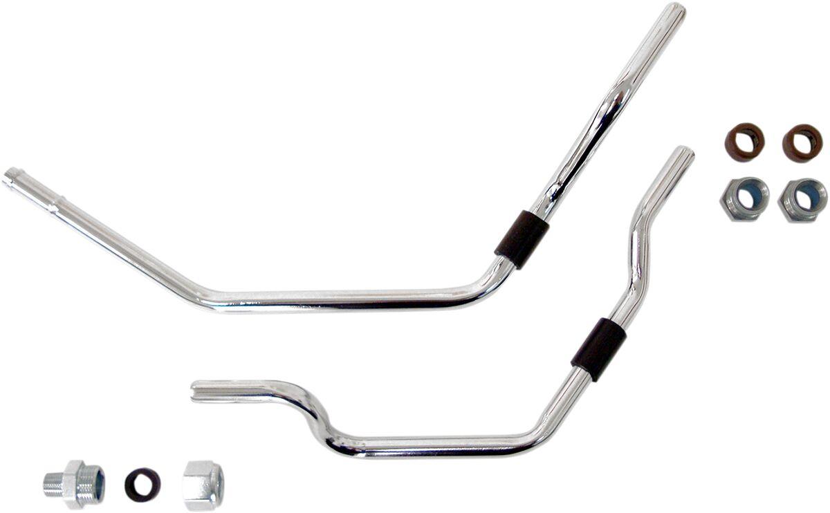 74915 - Drag Specialties Oil Filter Line Kit For Harley Davidson FLST 1340 1987-1990 - Chrome