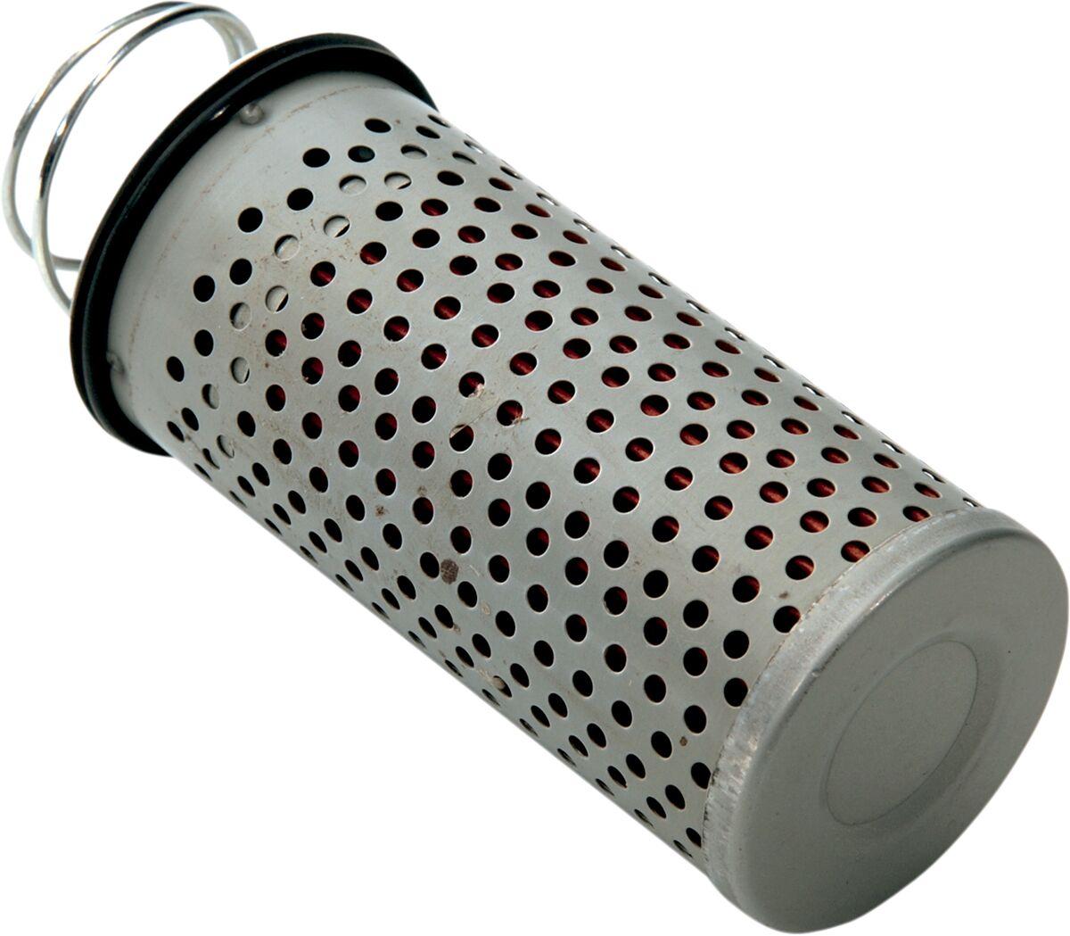 14-0002 - Drag Specialties Drop-In Oil Filter For Harley Davidson XL 900 1957-1959 - Black/Silver