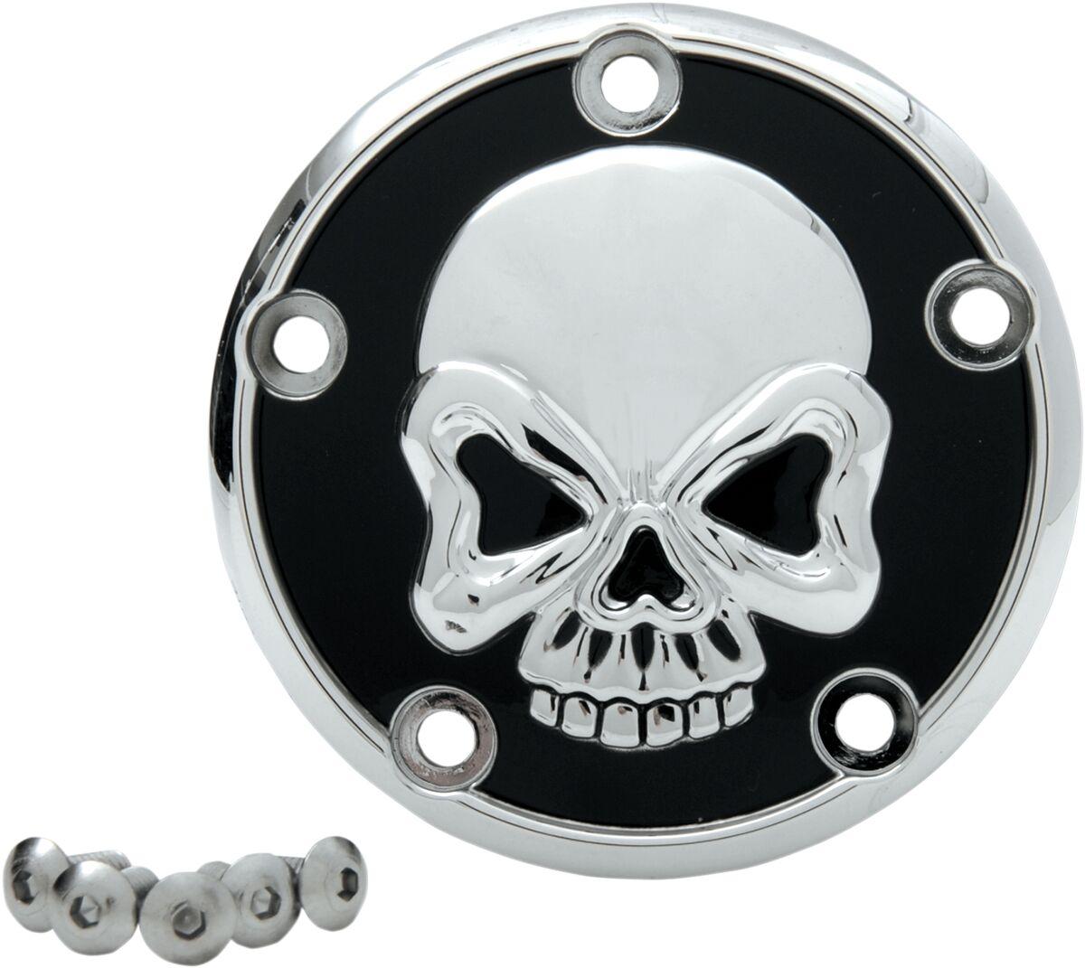 301711 - Drag Specialties Skull Points Cover For Harley Davidson FLD 1690 2012-2013 - Chrome Black
