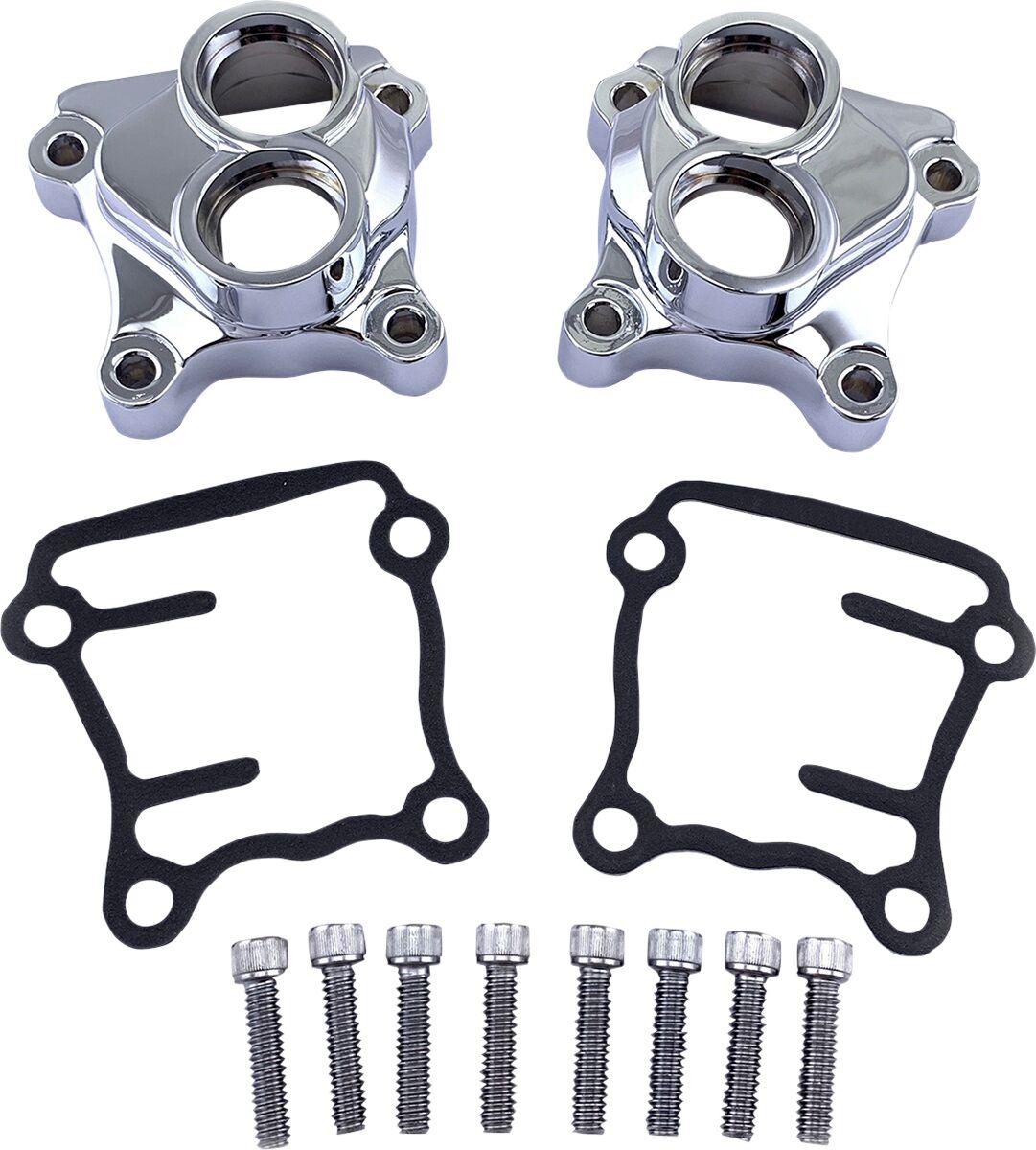 I04-0889C - Drag Specialties Lifter Cover For Harley Davidson FLD 1690 2012-2013 - Chrome