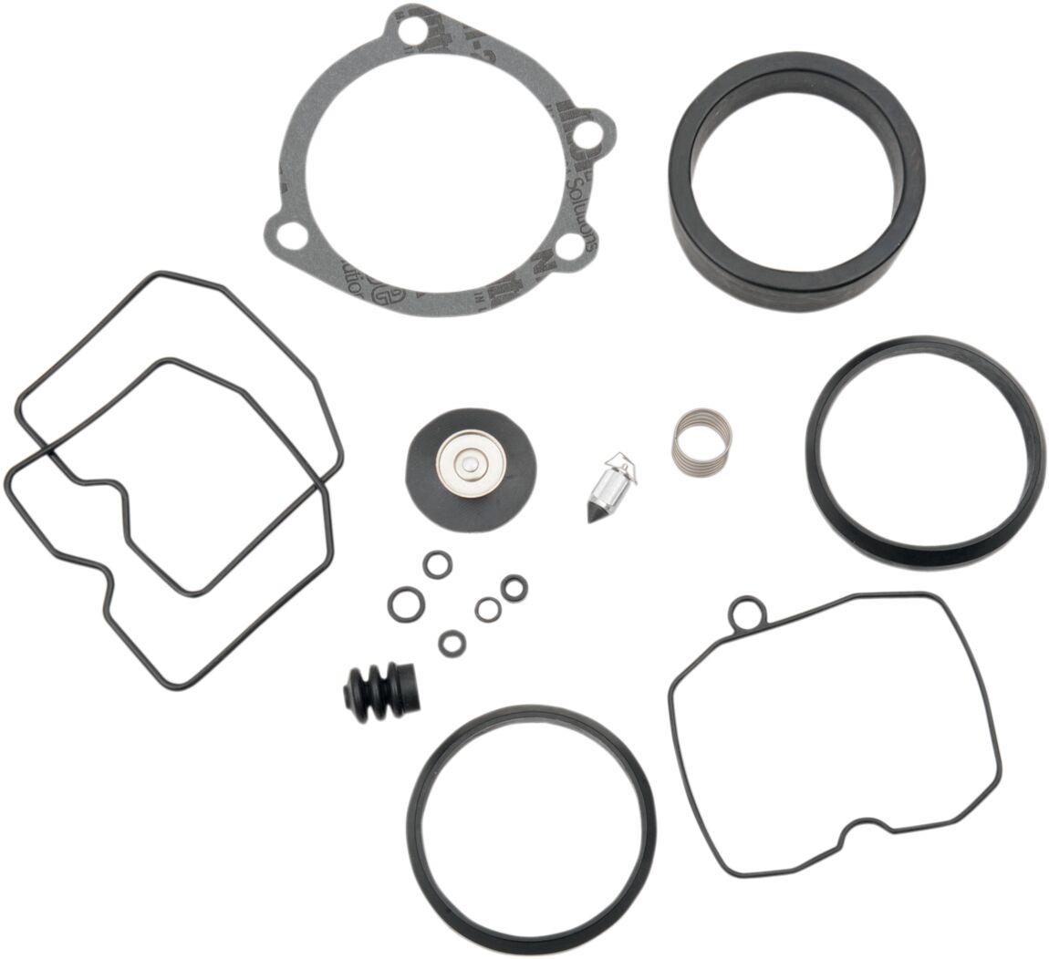 03-0024 - Drag Specialties Carburettor Rebuild Kit for Keihin For Harley Davidson FLST 1340 1988-1990 - Black/Grey