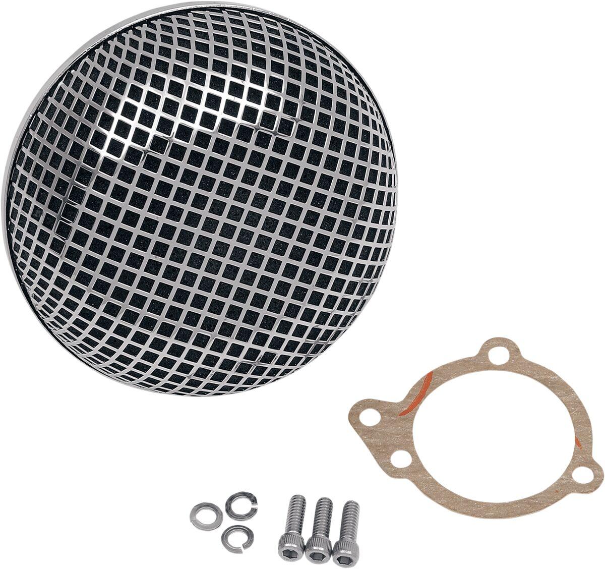 14-0110CV - Drag Specialties "Bob" Retro-Style Air Cleaner Kit For Harley Davidson FLD 1690 2012-2013 - Chrome