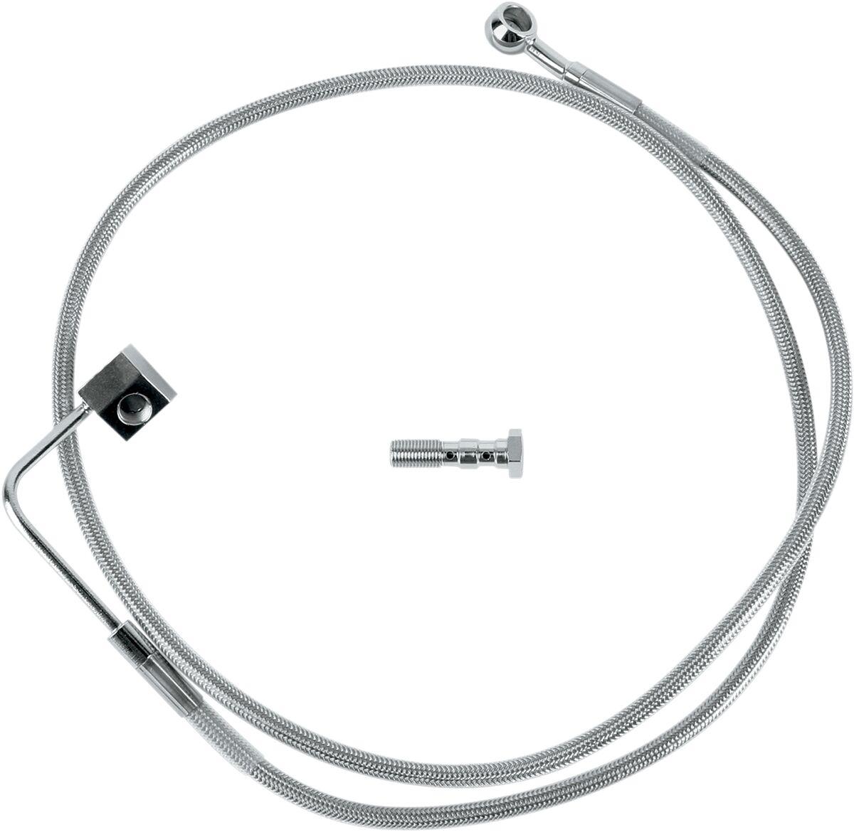 640220 - Drag Specialties Stainless Steel Brake Hose Kit For Harley Davidson FLST 1340 1987-1990 Rear