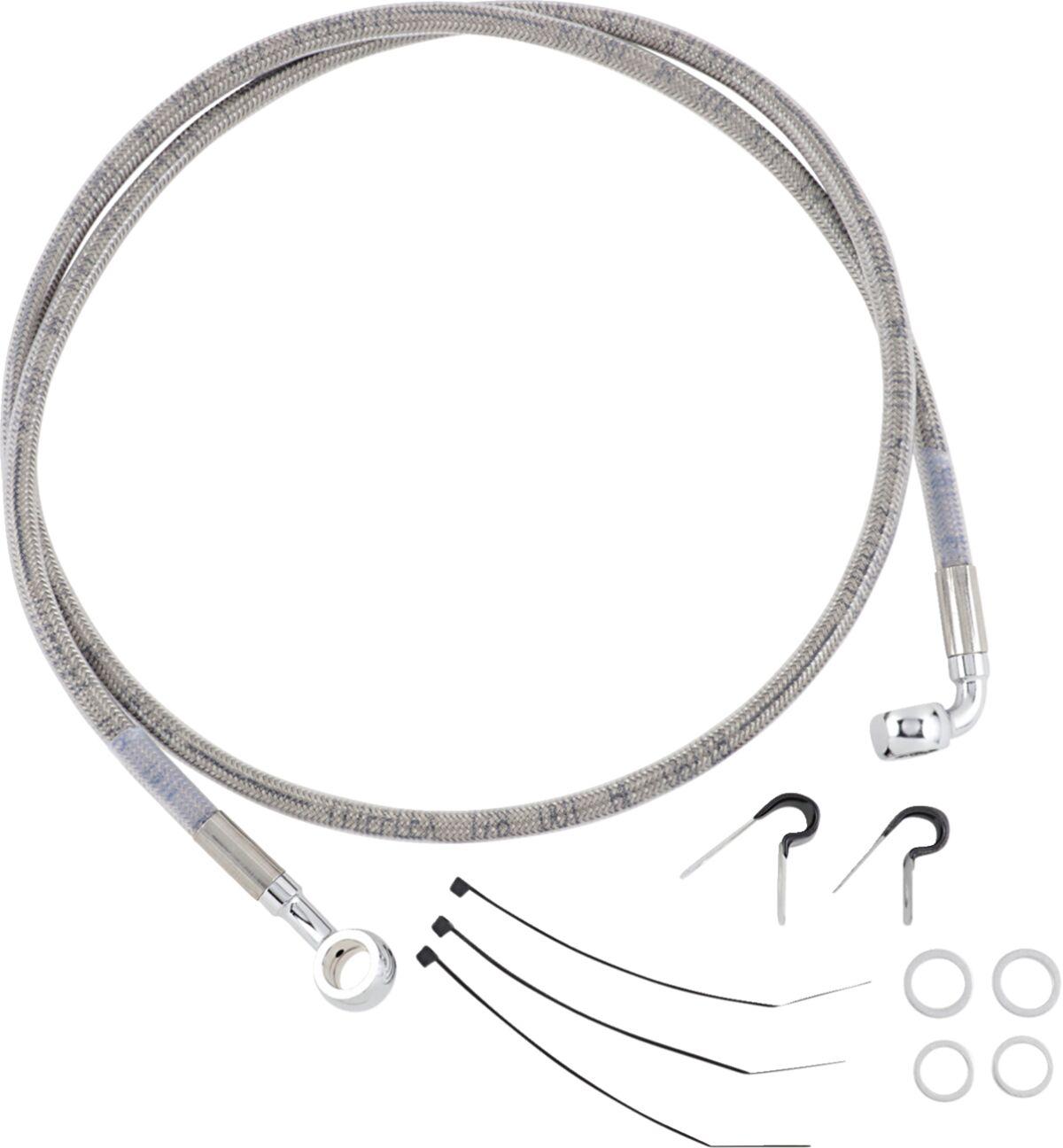 640213 - Drag Specialties Stainless Steel Brake Hose Kit For Harley Davidson FLSTS 1340 1997-1999 Front