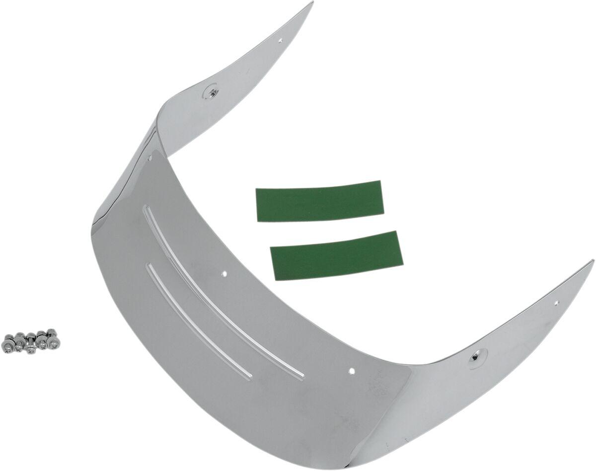 77131A - Drag Specialties Fender Skirt For Harley Davidson FLSTF 1584 2011 Rear - Chrome/Embossed Ribs