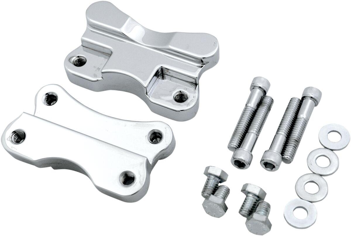 1410-0066 - Drag Specialties Fender to Fork Adapters for 21" Wheels For Harley Davidson FLS 1690 2012-2016 21" Front - Chrome