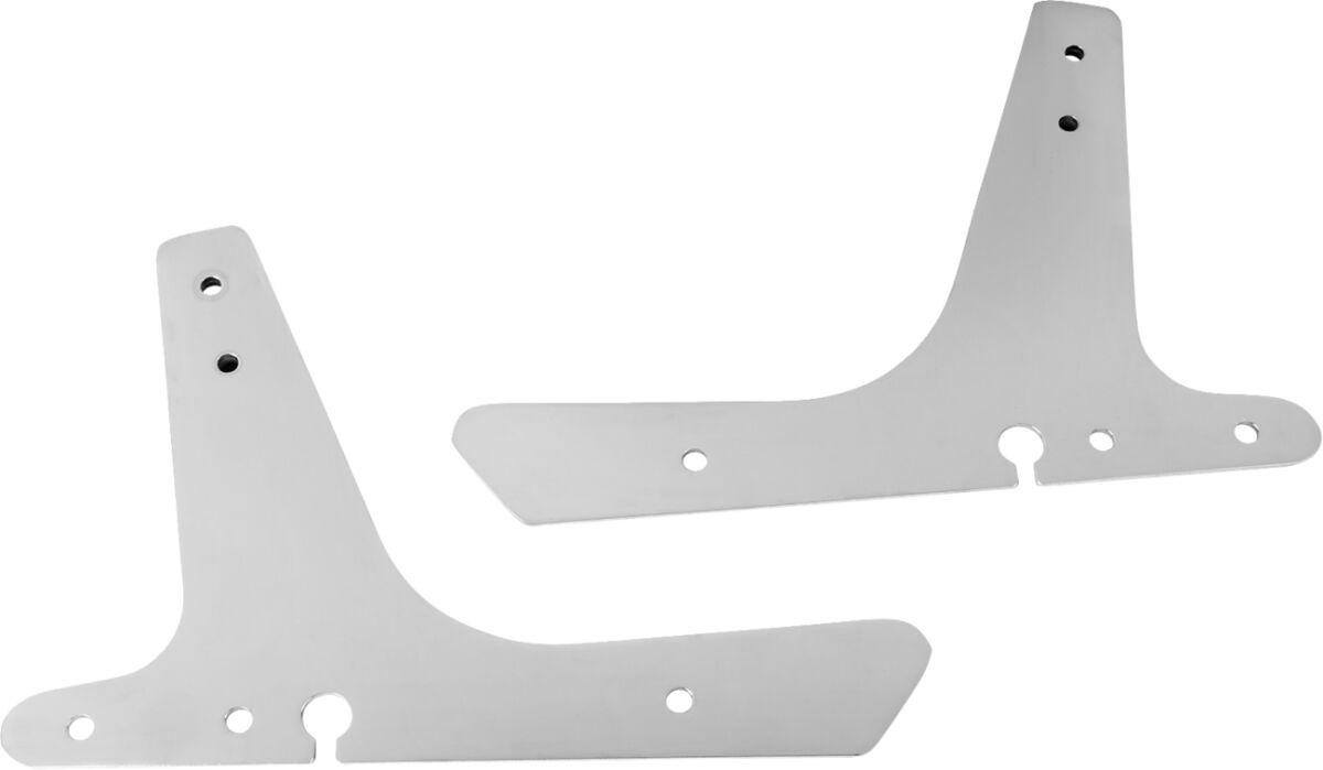 X08-0007C - Drag Specialties Sissy Bar Side Plates For Harley Davidson XL1200C 2004 - Chrome