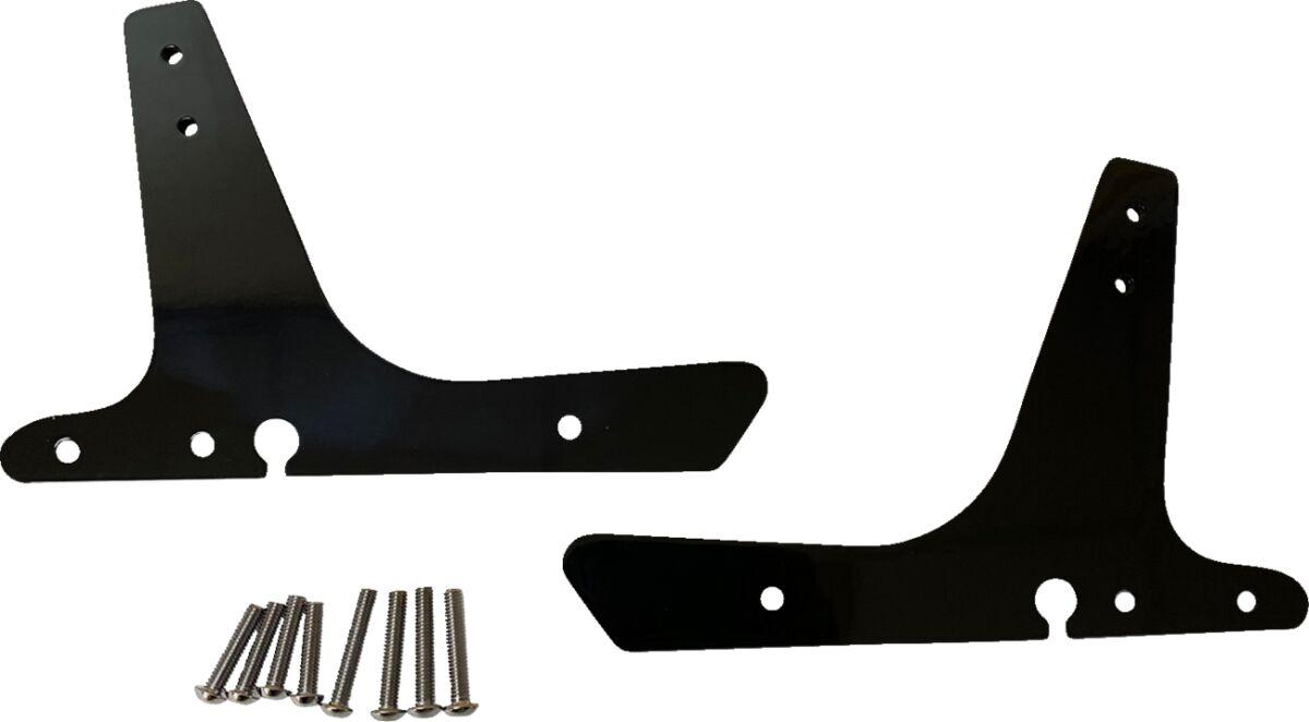 X08-0007GB - Drag Specialties Sissy Bar Side Plates For Harley Davidson XL1200C 2004 - Black