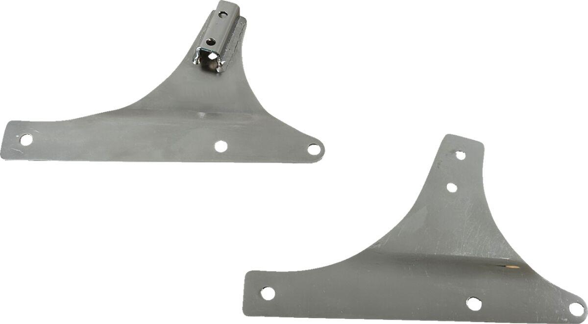 X08-0005C - Drag Specialties Sissy Bar Side Plates For Harley Davidson FLSTC 1450 2000-2003 - Chrome