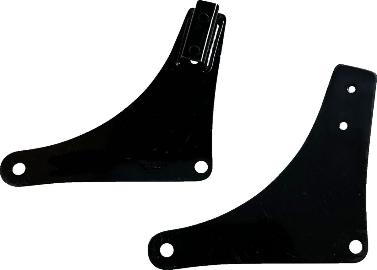 X08-0012GB - Drag Specialties Sissy Bar Side Plates For Harley Davidson FLS 1690 2012-2016 - Black