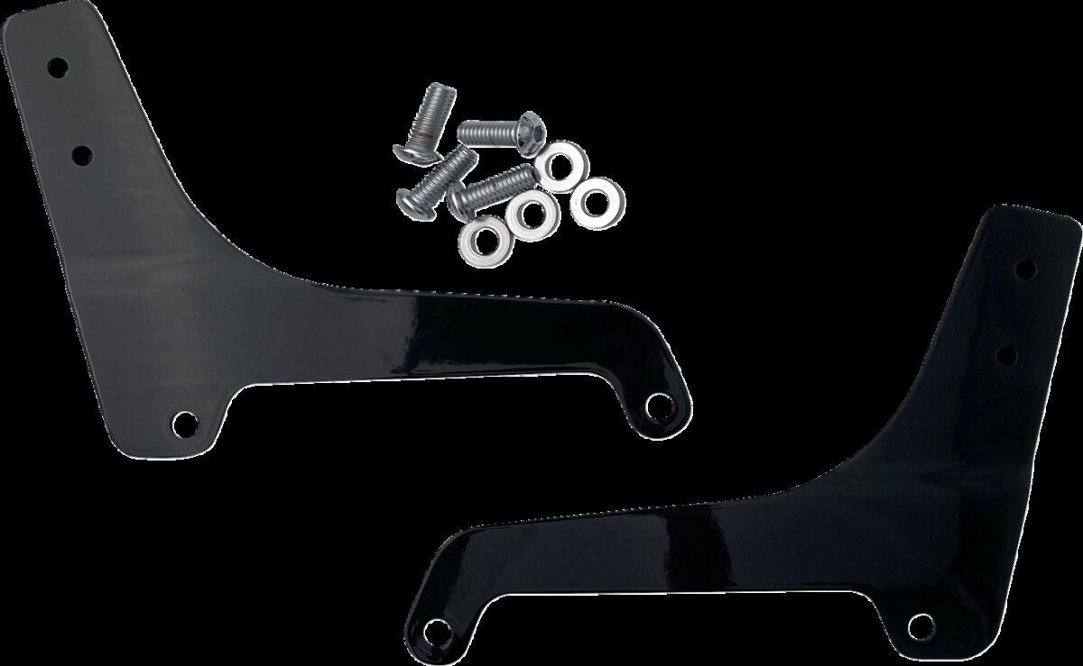 X08-0019GB - Drag Specialties Sissy Bar Side Plates For Harley Davidson FLDE 1750 2018-2020 - Black