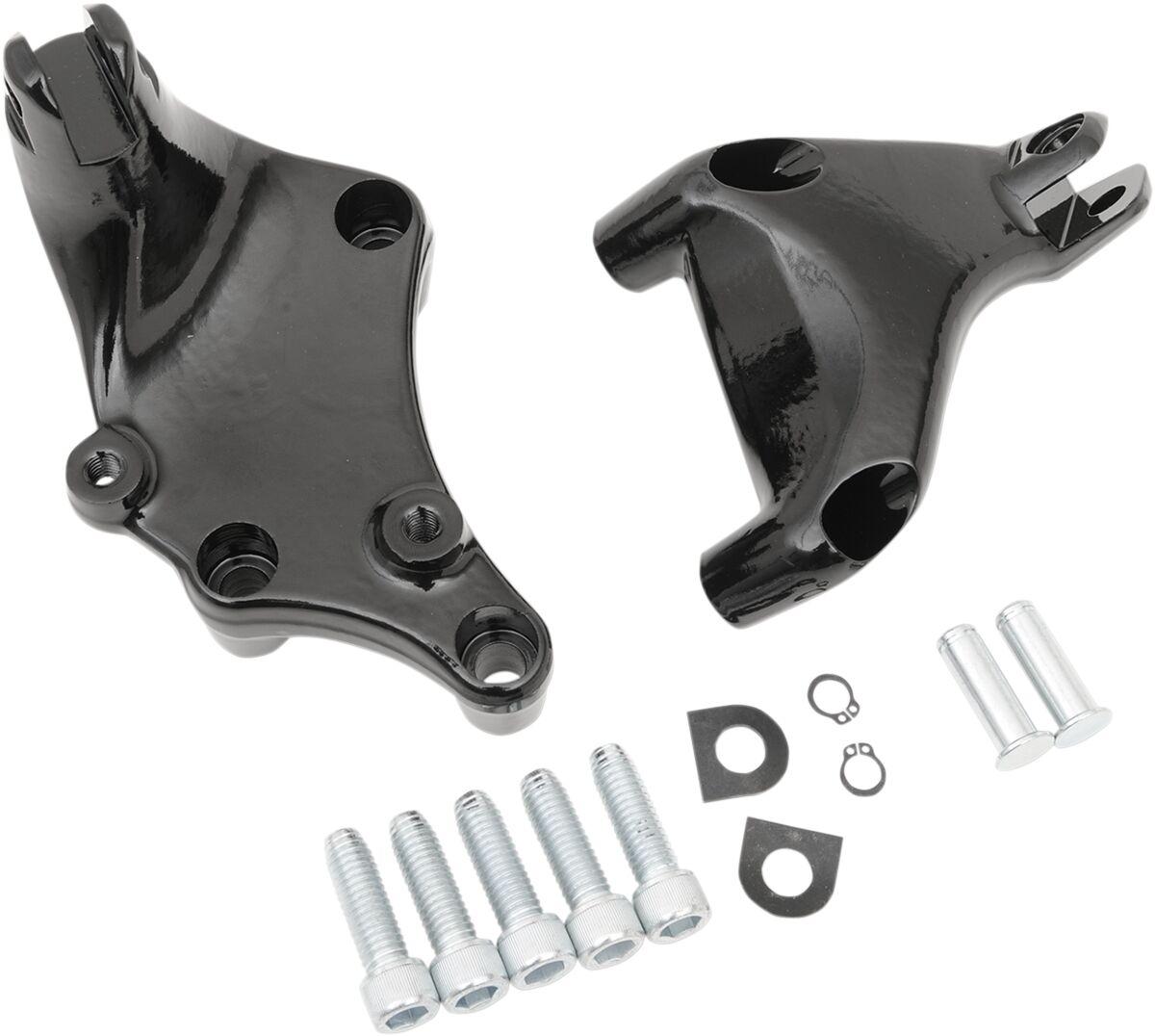 P17-0412B - Drag Specialties Passenger Footpegs Mount Kit For Harley Davidson XL 1200 C 2014-2020 - Black