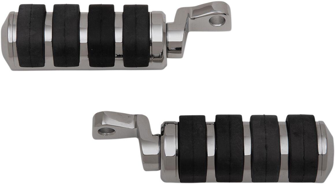 P17-0340IS - Drag Specialties Soft Ride Foot Pegs For Harley Davidson FXCW 1584 2009 - Chrome