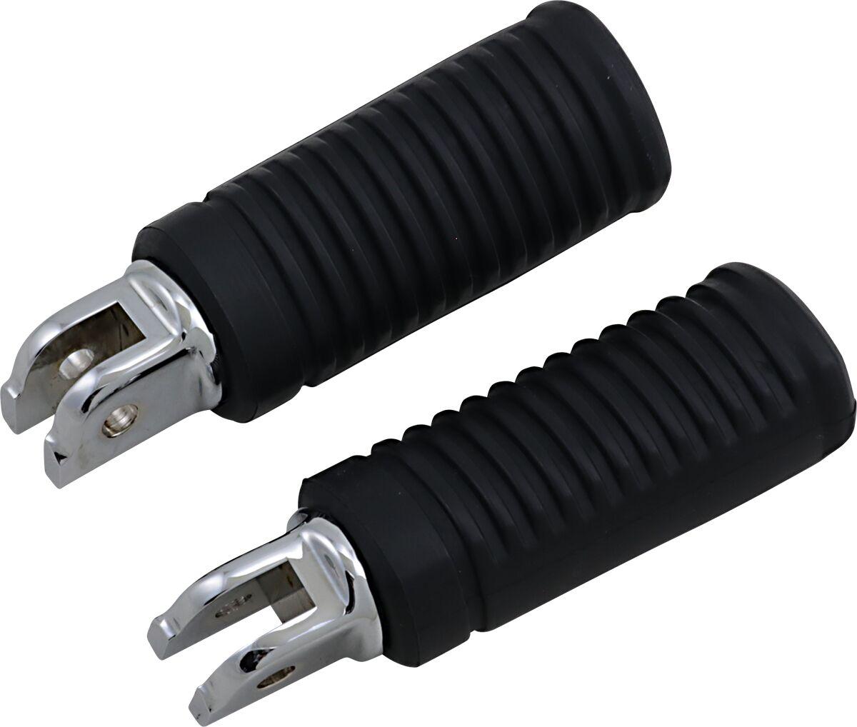 P17-0342 - Drag Specialties FML Foot Pegs For Harley Davidson FLDE 1750 2019-2020 - Black/Chrome