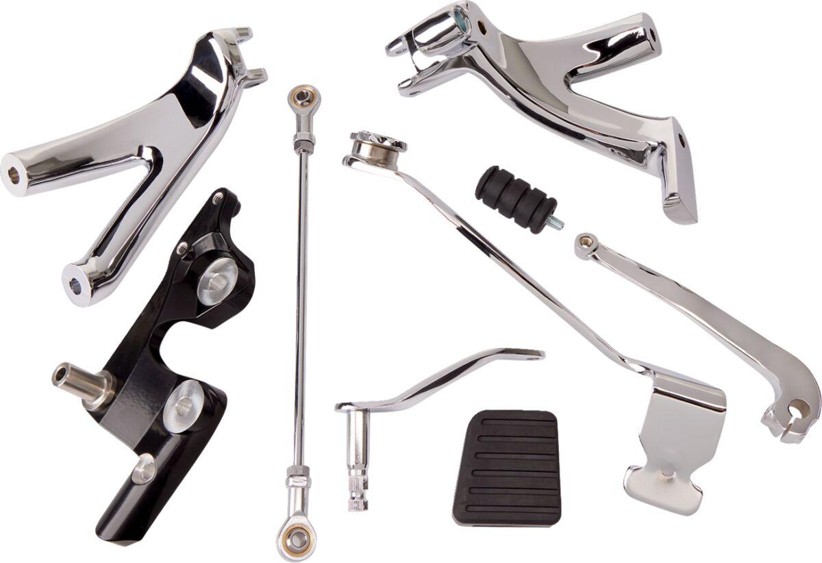 D35-0224C - Drag Specialties Forward Control Kit For Harley Davidson FXBB 1750 2018-2020 - +7 1/2" Chrome