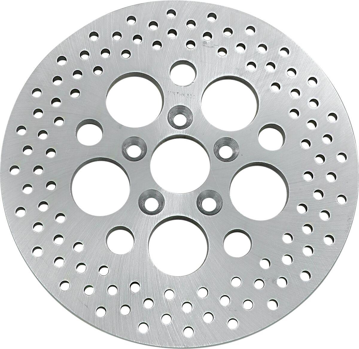 06-0177A - Drag Specialties Polished Stainless Steel Drilled Brake Disc For Harley Davidson FLH 1340 1984 Rear - Zinc