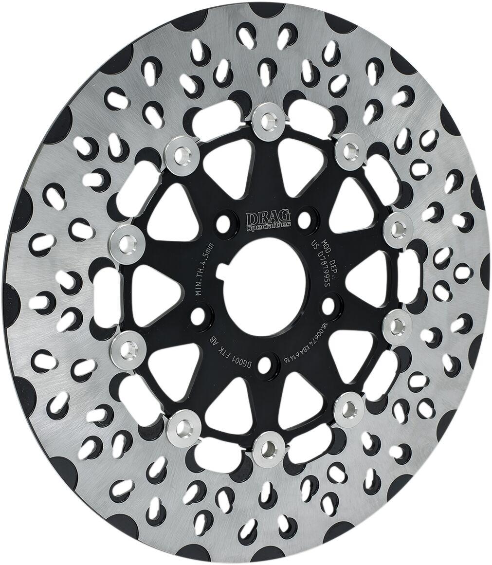 DG001FTKAB - Drag Specialties FTK Series Brake Disc For Harley Davidson FLHR 1340 1994-1998 Front - Black