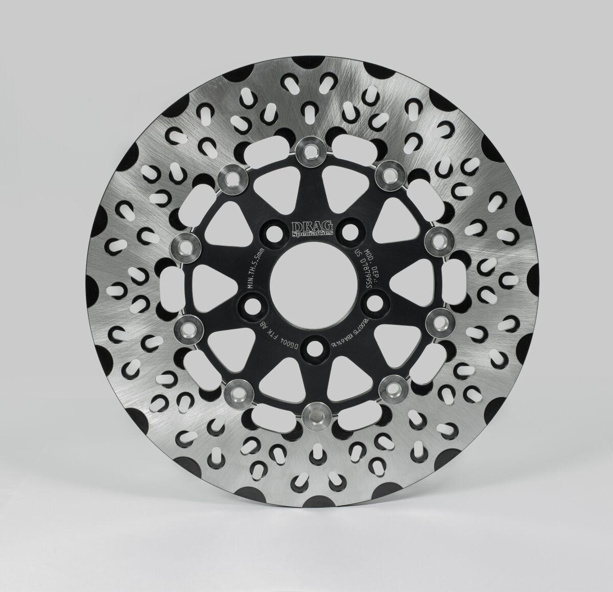 DG004FTKAB - Drag Specialties FTK Series Brake Disc For Harley Davidson FLD 1690 2012-2013 Rear - Black