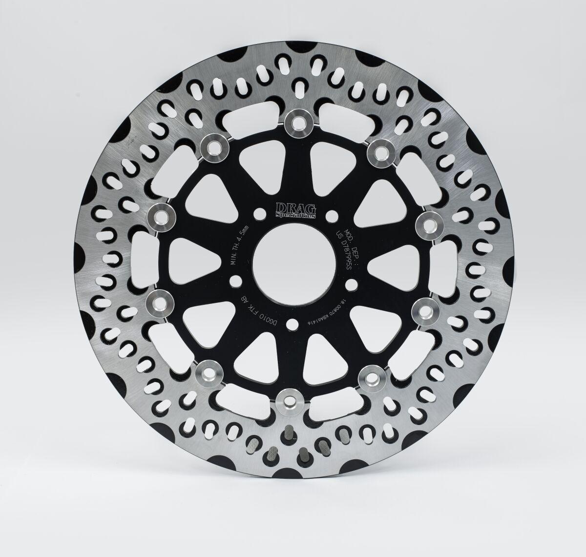 DG010FTKAB - Drag Specialties FTK Series Brake Disc For Harley Davidson FLFB 1750 2018-2020 Front - Black