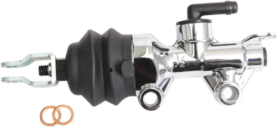 B17-0650 - Drag Specialties Rear Brake Master Cylinder For Harley Davidson XL 1200 C 2004-2006 Rear - Chrome