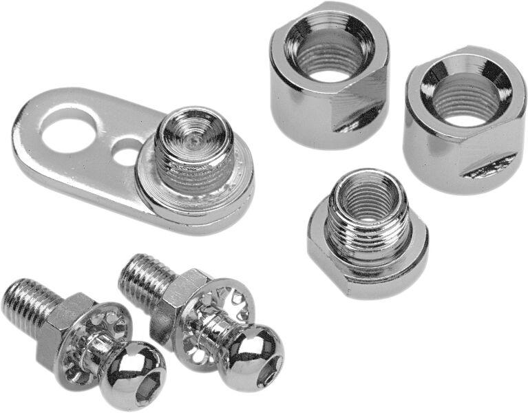 20-0383 - Drag Specialties Turn Signal Swivel Kit For Harley Davidson FLD 1690 2012-2013 Front - Chrome