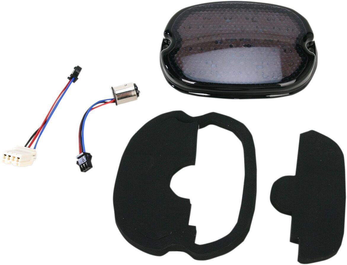 L24-0436MLED - Drag Specialties LED Low-Profile Taillight For Harley Davidson FLHR 1450 1999-2003 Rear Smoke