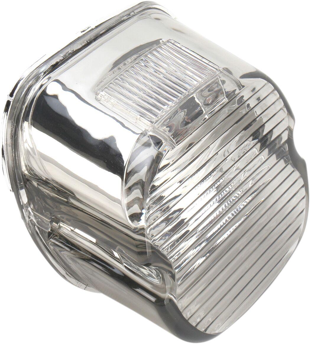 12-0416M - Drag Specialties Laydown Taillight Lens with Top Tag Window For Harley Davidson FLHR 1450 1999-2003 Rear - Smoke