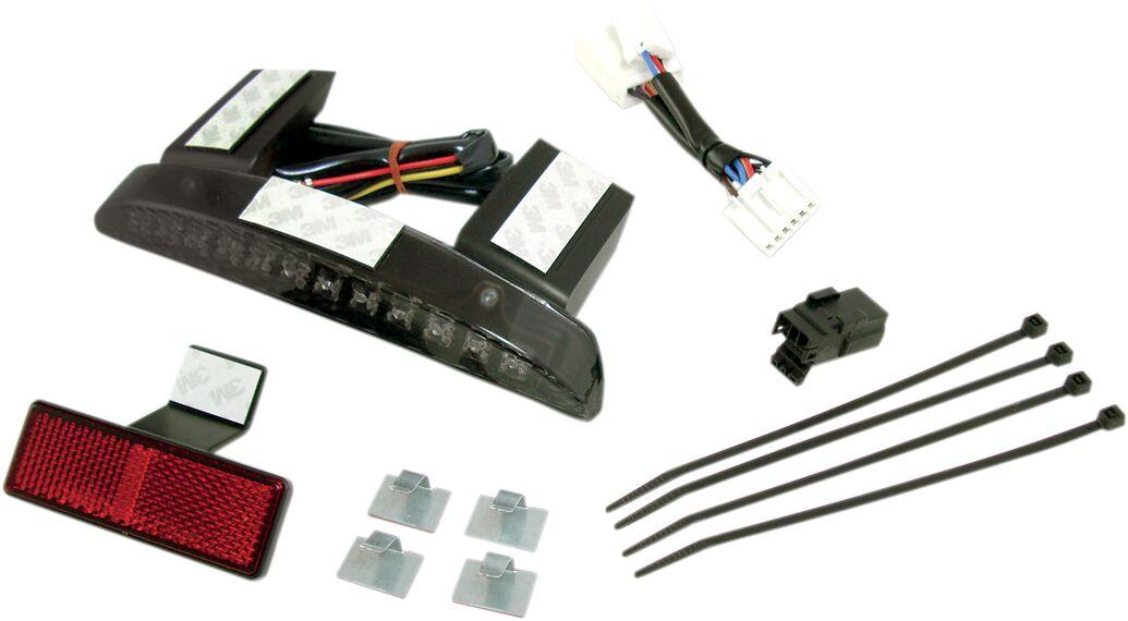 77072S - Drag Specialties LED Running Light & Brake Light Assembly For Harley Davidson XL 1200 N 2008-2012 Rear Smoke