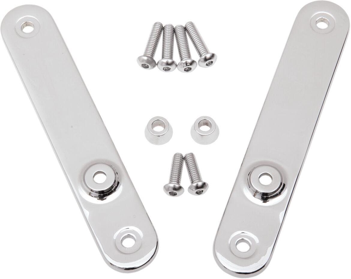 2020-0396 - Drag Specialties Turn Signal Relocation Mounts For Harley Davidson FXDWG 1340 1993-1998 Front Chrome