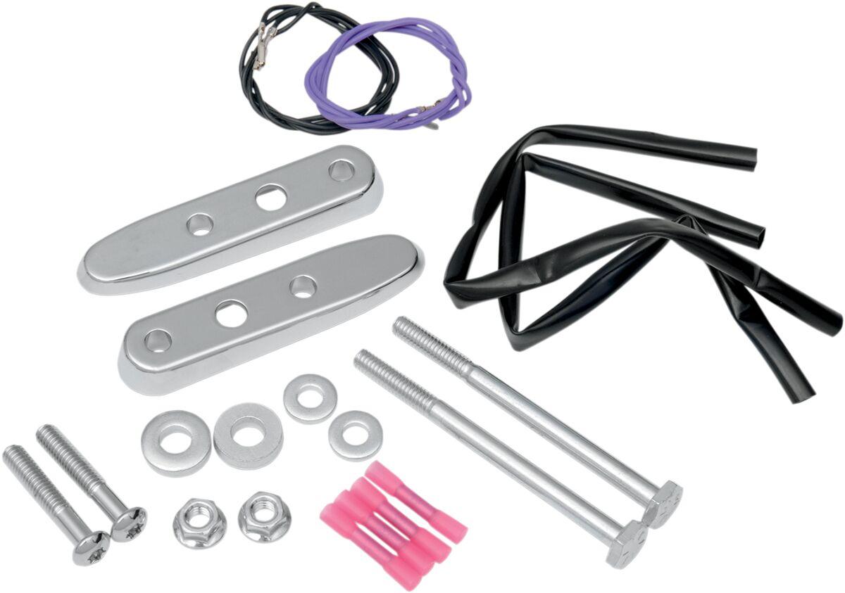 L32-03A3 - Drag Specialties Rear Turn Signal Relocation Kits For Harley Davidson XL 1200 C 2004-2020 Chrome