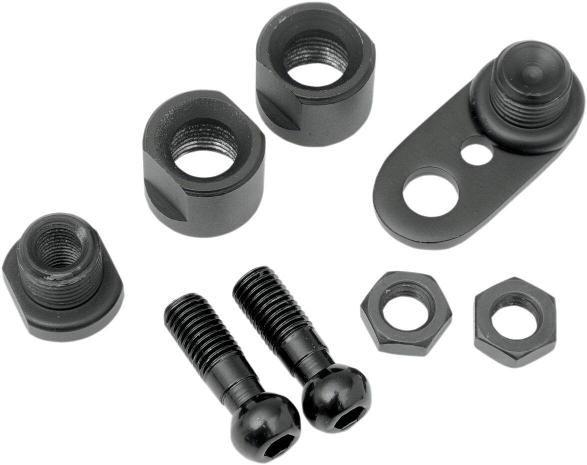 20-0383B - Drag Specialties Turn Signal Swivel Kit For Harley Davidson FLD 1690 2012-2013 Front Black