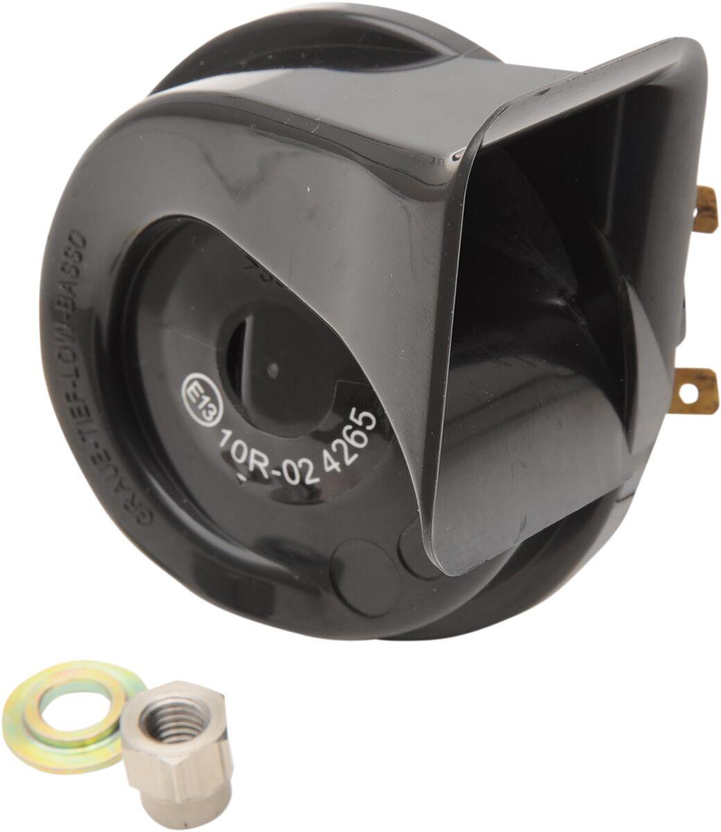 E11-6165B - Drag Specialties 12 V Horn For Harley Davidson FLD 1690 2012-2013 - Black