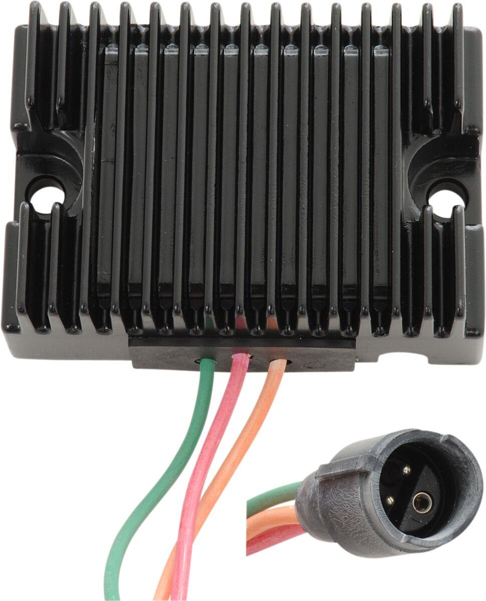 74504-82BK - Drag Specialties Solid-State Regulator For Harley Davidson XLH 1000 1982-1984 - Black