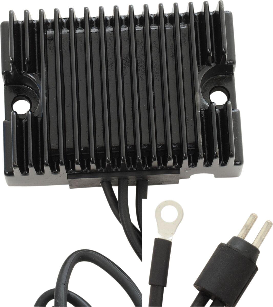 74523-92BK - Drag Specialties Solid-State Regulator For Harley Davidson XLH 1200 1992-1993 - Black