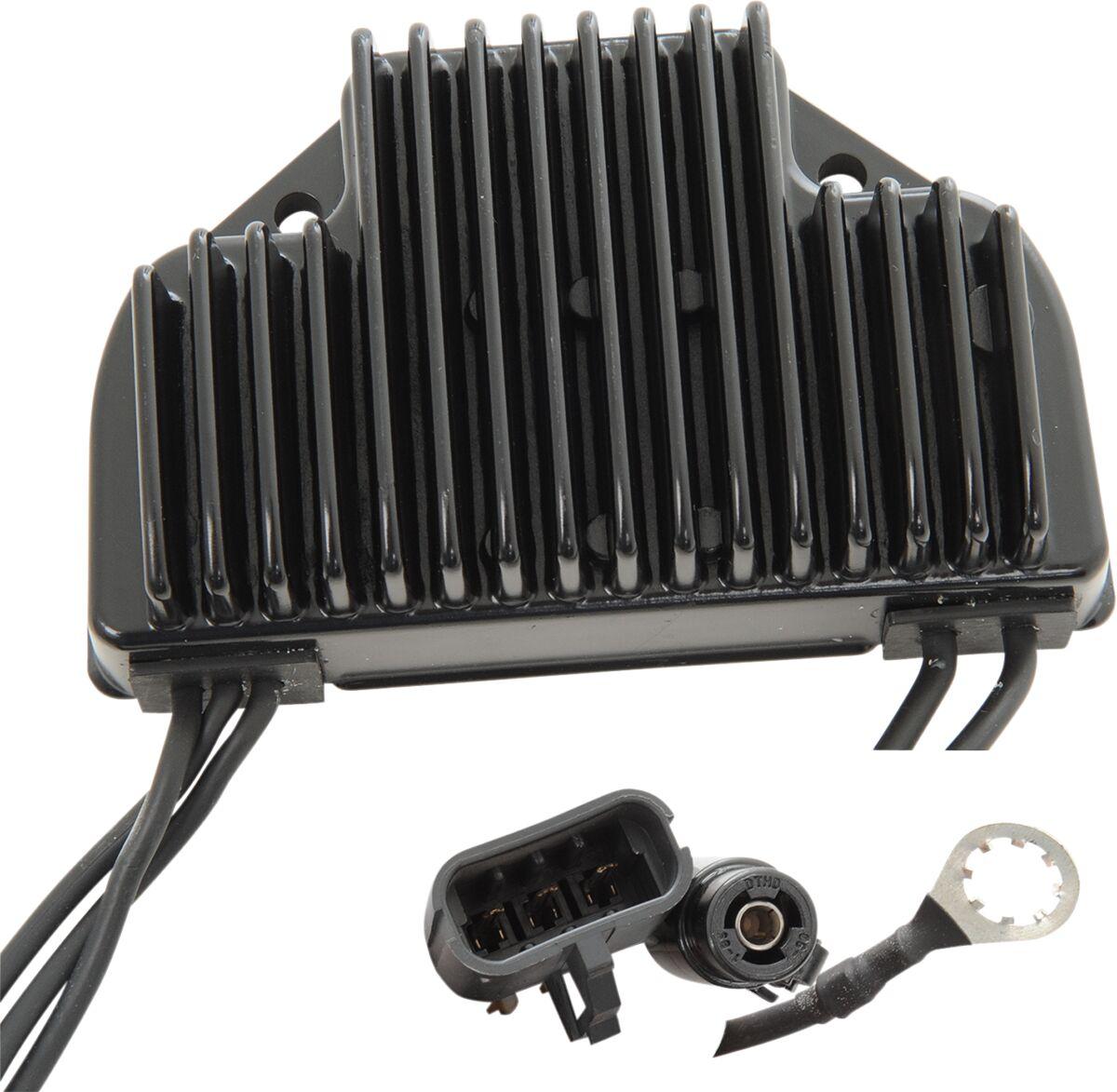 74494-02BK - Drag Specialties Solid-State Regulator For Harley Davidson VRSCA 1130 2003-2006 - Black