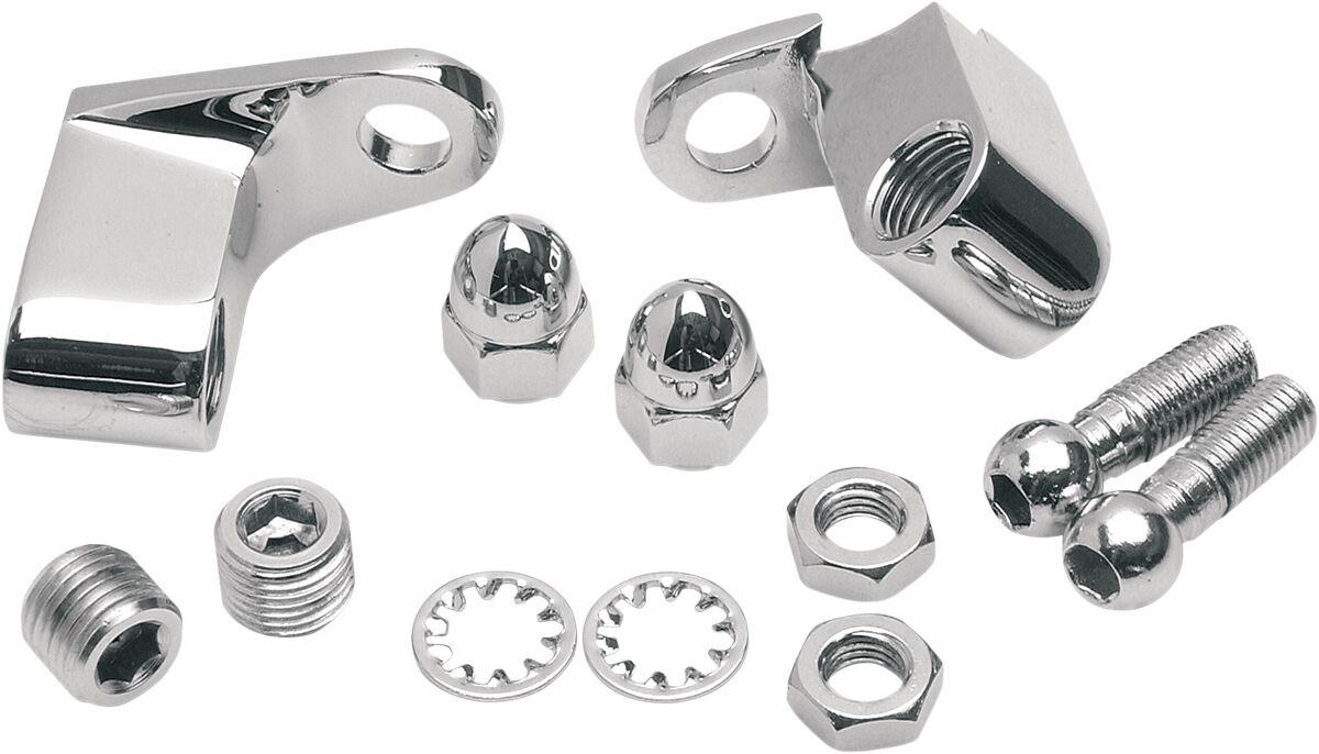 20-0390 - Drag Specialties Front Turn Signal Mount Kit For Harley Davidson FXD 1450 2003 - Silver