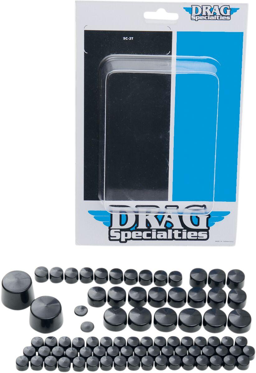 352012 - Drag Specialties Bolt Cover Standard Kit For Harley Davidson FLSTC1584 2007-2010 - Black