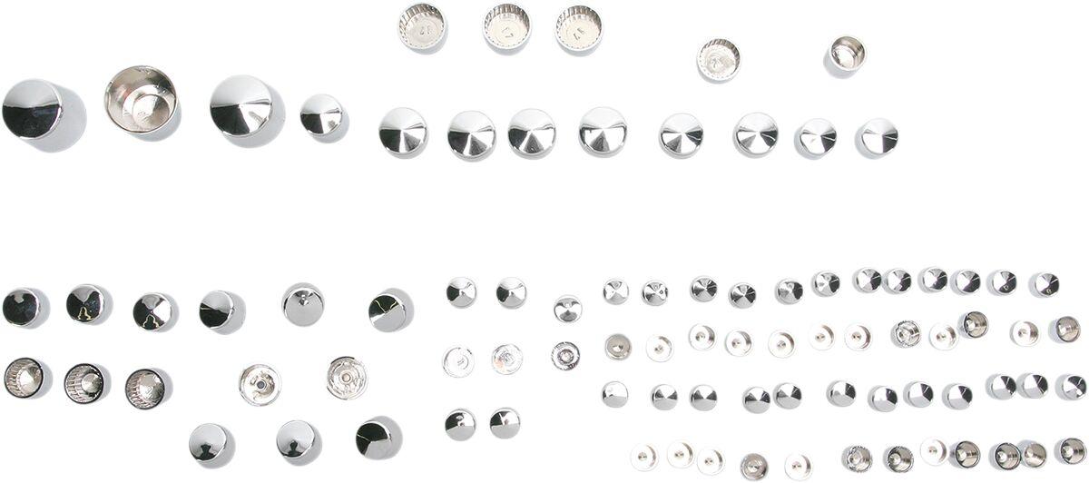 352013 - Drag Specialties Bolt Cover Standard Kit For Harley Davidson FLST 1450 Heritage Softail 2006 - Silver