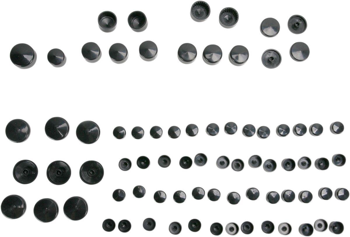 352016 - Drag Specialties Bolt Cover Standard Kit For Harley Davidson XL 1200 C 2004-2020 - Black