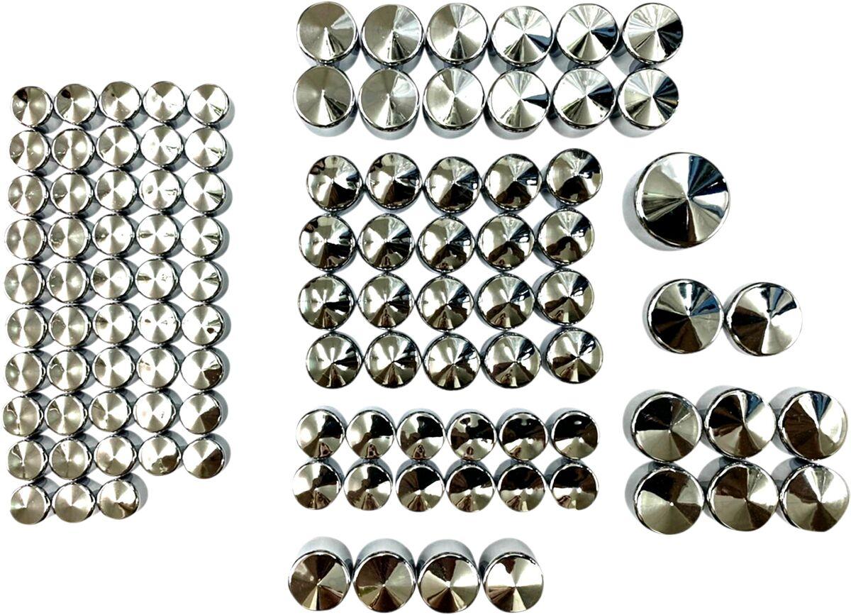 352095 - Drag Specialties Bolt Cover Deluxe Kit For Harley Davidson FLDE 1750 2018-2020 - Chrome