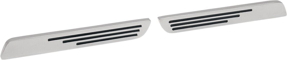 720022-BC3H - Drag Specialties Saddlebag Latch Inserts For Harley Davidson FLHR 1340 1994-1998 - Chrome